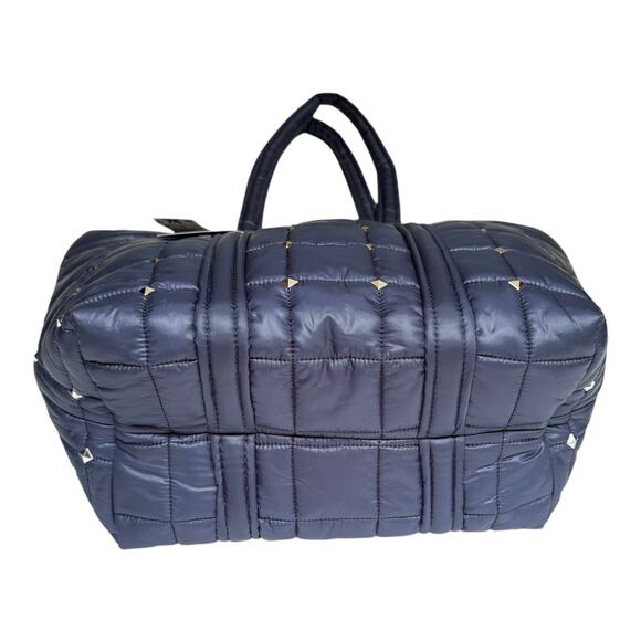 NEW Michael Kors Blue TOTE BAG HANDBAG Stirling Recycled Studded Purse 17x12 NWT - Picture 5 of 13